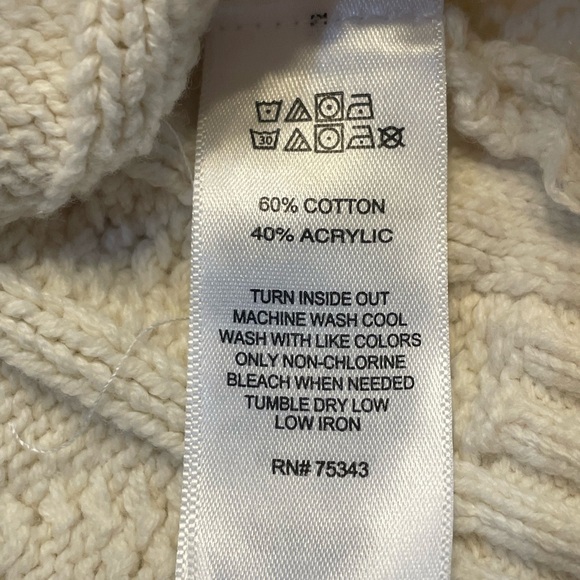 Tommy Bahama Kids Cream Cable Knit Sweater - Picture 5 of 6